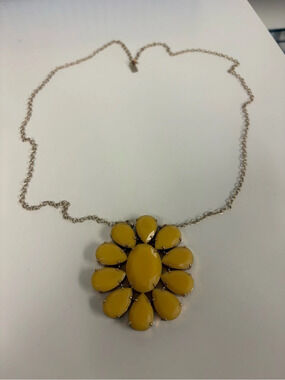 Kate Spade Yellow Floral Statement Necklace